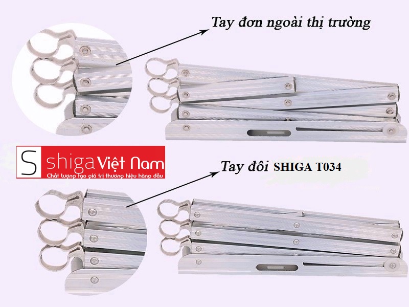 giàn phơi gắn tường nhôm