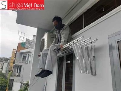 Hướng dẫn lắp đặt giàn phơi thông minh xếp ngang gắn tường