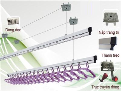 Không gian thoáng mát nhờ giàn phơi đồ thông minh