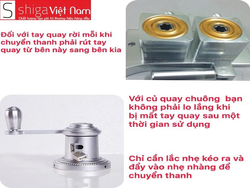 Nên mua giàn phơi thông minh tay quay liền hay tay quay rời?